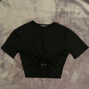 LIONESS Black Crop Top